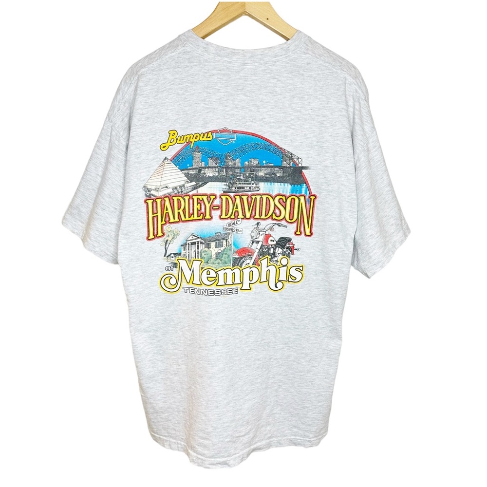 Harley Davidson Vintage '02 Memphis TN Graphic Pocket T-Shirt Size XL